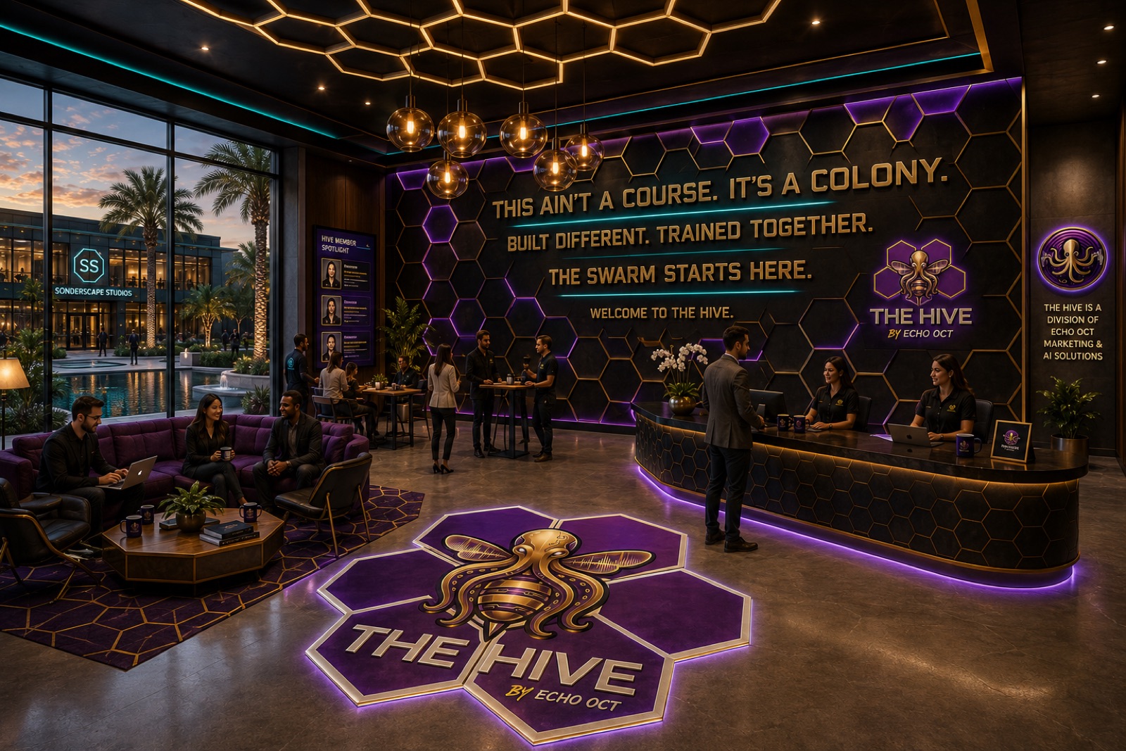 Hive lobby manifesto wall